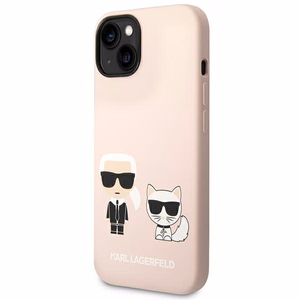 Karl Lagerfeld KLHMP14MSSKCI iPhone 14 Plus 6.7 kovakuori vaalea vaaleanpunainen / vaalea vaaleanpunainen Silicone Karl & Choupette Magsafe