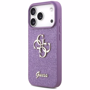 Guess Fixed Glitter Big 4G Suojakuori iPhone 17 Prolle - violetti