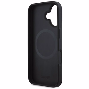 DKNY Checkered Pattern Magsafe iPhone 16:lle Suojakuori - Musta