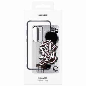 Samsung Flipsuit Rugged Case -suojakuori Samsung Galaxy S25+ -mallille, musta