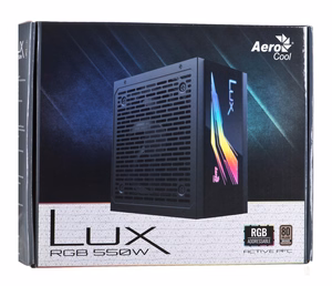 Aerocool Lux RGB 550M 550 W musta virtalähde