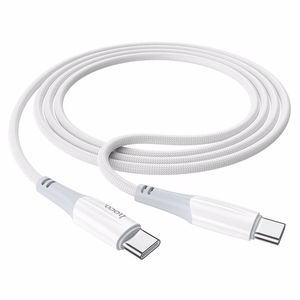 Hoco USB-C - USB-C -kaapeli 3A 60W 1 m X70 valkoinen