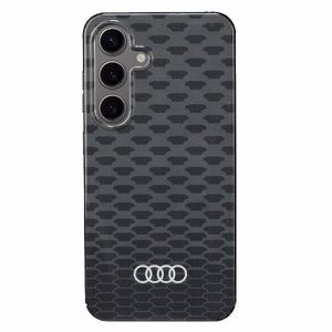 Audi IML Stitching Pattern MagSafe Suojakuori S24 S921 Musta/Musta Kova Suojakuori AU-IMLMS24-Q5/D3-BK