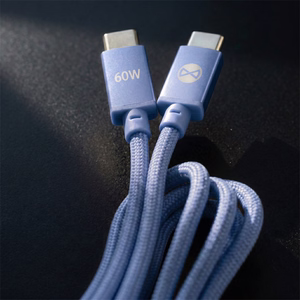 Forever Vibe kaapeli USB-C - USB-C 1,0 m 60W taivaansininen