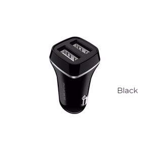 Borofone BZ2 Joyroad autolaturi 2 USB-A-liitännällä, 12 W, musta