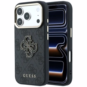 GUESS GUE005482 (PU FW Resin Logo) suojakuori laitteelle iPhone 18 Pro Max / 17 Pro Max, väri: musta