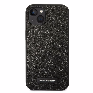 Karl Lagerfeld KLHCP14MG2ELK iPhone 14 Plus 6.7 "kovakotelo musta / musta Glitter Plaque Logo