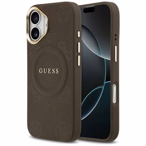 GUESS Peony Hot Stamp MagSafe -suojakuori iPhone 17 - ruskea