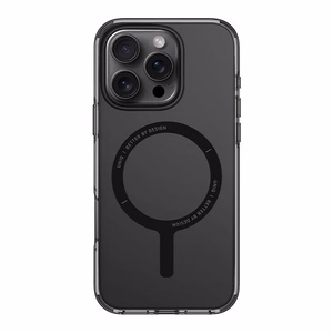 Uniq Clario kotelo iPhone 16 Pro 6.3" Magclick latauksella - savunharmaa