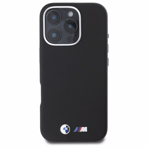 BMW M Edition Kevlar Wrapped Metal iPhone 16 Pro Max Suojakuori - Musta