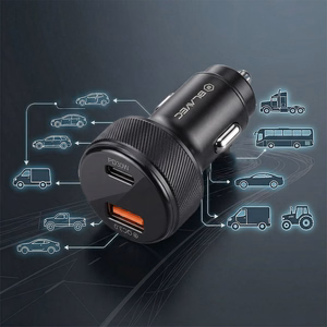 Blavec autolaturi BS-04B-C Volt - USB + Type C - QC 3.0 18W PD 30W ja Type C - Type C -kaapeli (CCBS04BCV-UCB) musta