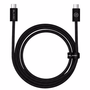 Blavec kaapeli Candy punottu - Type C - Type C - PD 60W 3A 3 metriä Apple CarPlay/Android Auto (CCA-CC3B30) musta