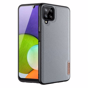 Dux Ducis Fino kotelo päällystetty nylon materiaalia Samsung Galaxy A22 4G harmaa