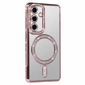 Puhelinkuori Bling MagSafe Samsung Galaxy A26 5G vaaleanpunainen (m)