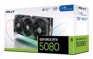 PNY GeForce RTX 5080 Overclocked Triple Fan NVIDIA näytönohjain, 16 GB GDDR7