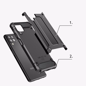 Hybrid Armor Case Tough Rugged Cover for Samsung Galaxy A22 4G golden