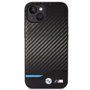 Case BMW BMHCP14M22NBCK iPhone 14 Plus 6.7 "black / black Leather Carbon