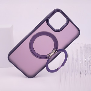 Mag Ring suojakuori pyörivällä renkaalla iPhone 15 Pro 6,1'' violetti