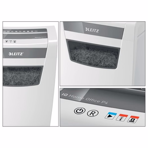 Leitz IQ Home Office P-4 -paperisilppuri, palaleikkaus, 22 cm, valkoinen