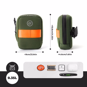 Rockbros F006 polkupyörän satulalaukku 0.35 l - vihreä