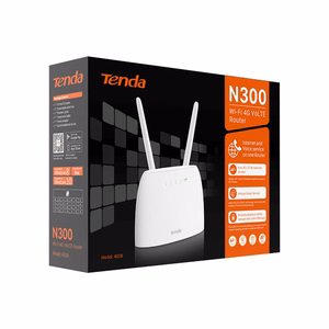 Tenda N300 langaton 4G-reititin, Fast Ethernet, yksi 2,4 GHz:n taajuusalue, valkoinen