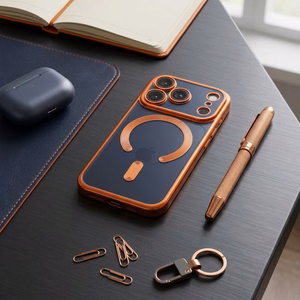 Suojakuori iPhone 17 PRO MAX:lle, Electro Mag Cover, yhteensopiva MagSafen kanssa, oranssi