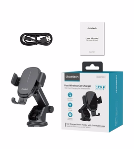 Car charger-holder Choetech T203-F 15W Gravity Car Charger Holder black