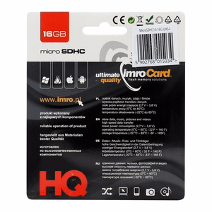 Imro muistikortti 16GB microSDHC cl. 10 UHS-I