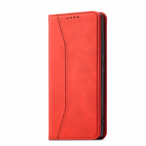 Magnet Fancy Suojakuori Samsung Galaxy S23+:lle lompakkokotelo jalustalla punainen