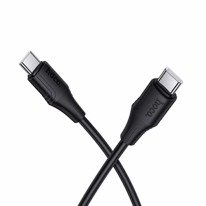 Hoco silikoninen USB-C - USB-C -kaapeli 3A 60W 1 m X124 - musta