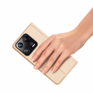 Dux Ducis Skin Pro Suojakuori Xiaomi 13 Pro läppäkotelo korttiLompakko kultainen jalusta