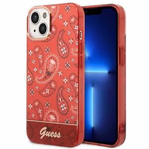 Guess GUHCP14SHGBNHR iPhone 14 6.1" punainen/punainen kovakotelo Bandana Paisley (Paisley)