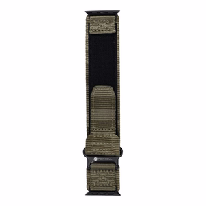 Hihna Apple Watch:lle Forcell F-Design FA05 nylon tarranauha 42 / 44 / 45 / 49 mm vihreä