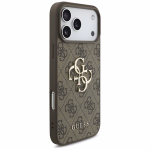 GUESS GUE005598 (4G PU Big Logo) suojakuori laitteelle iPhone 18 Pro Max / 17 Pro Max, väri: ruskea