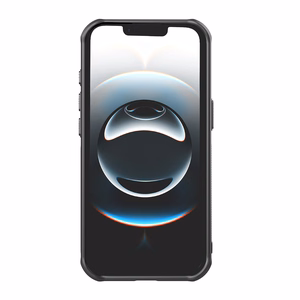 Nillkin Iceblade Prop Suojakuori linssin suojuksella ja jalustalla iPhone 16e / 17e:lle - musta