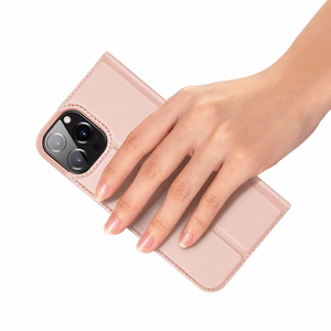 Dux Ducis Skin Pro Kirjahylly tyyppinen kotelo iPhone 13 Pro vaaleanpunainen