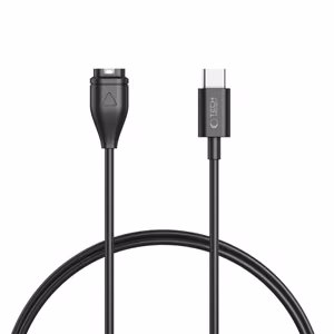 Tech-Protect MC04 UltraBoost USB-C -latauskaapeli Garmin-kelloille 1 m, musta