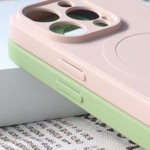 MagSafe-yhteensopiva silikonikuori iPhone 15:lle Silicone Case - violetti