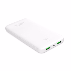 Powerbank Puro White 10000mAh 12W 2xUSB-A + USB-C - valkoinen