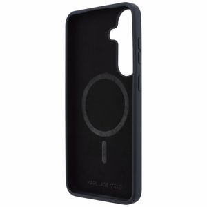 Karl Lagerfeld Silicone Karl&Choupette Heads MagSafe -suojakuori Samsung Galaxy S26 FE – musta