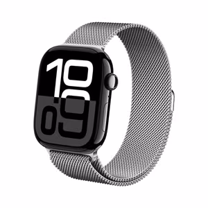 Crong Milano Steel stainless-steel strap for Apple Watch 44 / 45 / 46 / 49 mm, silver
