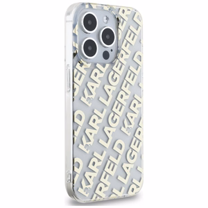 Karl Lagerfeld IML Fullover Logo Suojakuori iPhone 15 Pro:lle - kultainen