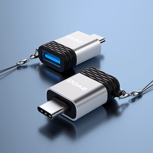 BWOO adapteri USB - USB-C harmaa OTG BZ-35