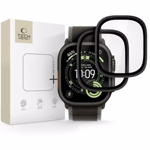 Tech-Protect 2-Pack Karkaistu Lasi Apple Watch Ultra 49mm - Musta