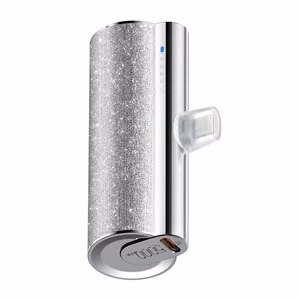 Varavirtalähde Veger PlugOn (W0573P) PD QC3.0 2,4A 12W 5000 mAh sisaanrakennetulla Lightning-liittimella hopeinen