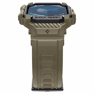 Spigen Rugged Armor Pro Hihna Apple Watch 10:lle (46MM) - vihreä