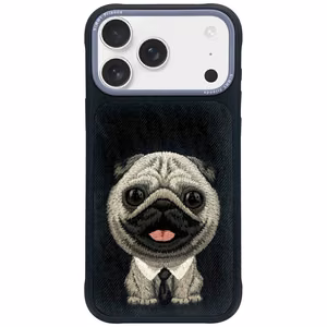 NIMMY Big Eyed Pet 2.0 Dog -suojakuori iPhone 17 Pro, musta