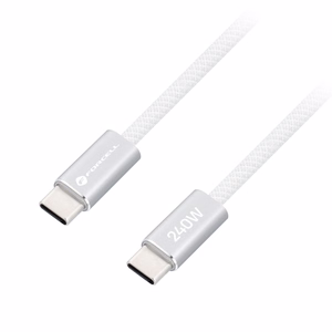 Kaapeli USB-C - USB-C Forcell F-Energy QC4.0 PD 5A 240 W Cafule Color 1,2 m CBN1 valkoinen