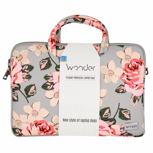 Wonder Briefcase Kannettava 15-16 tuumaa harmaa ja ruusut