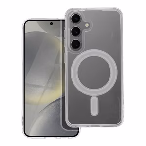 Suojakuori Samsung S24:lle Clear Mag Cover (STR) yhteensopiva MagSafen kanssa läpinäkyvä